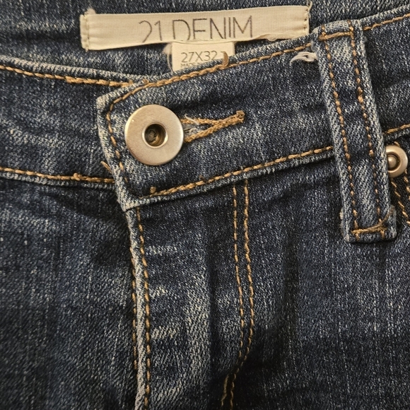 21 Denim Classic Blue Denim Jeans 5 pocket Button Zipper Stretch Women's 27x29 - Picture 5 of 15